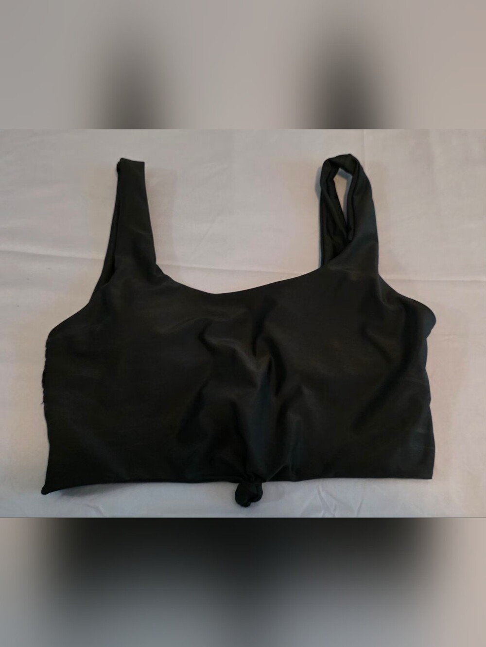 Black Knot-Front Swim Top